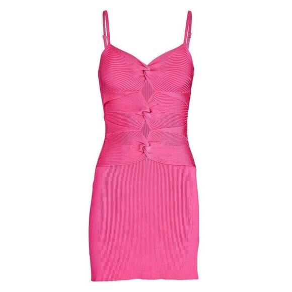 CULT GAIA Zenda Knotted Rib Knit‎ Mini Dress Size XL - Picture 6 of 8